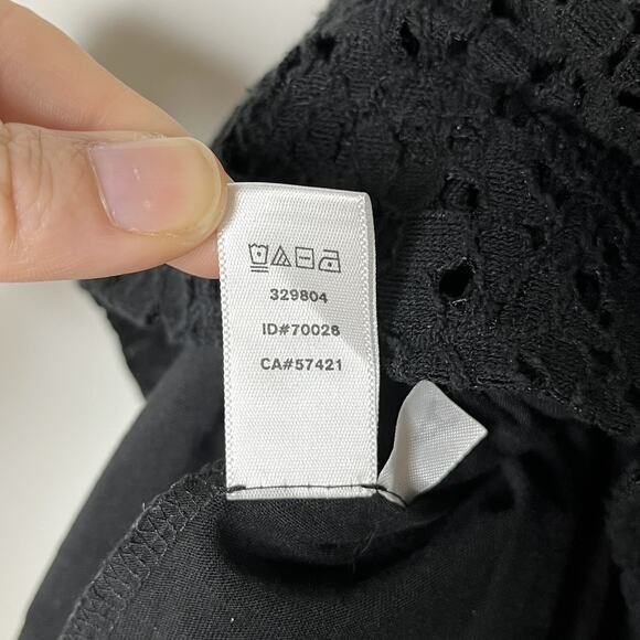 Lou & Grey Women's Lace Mini Skirt Size S Black Drawstring Waist Pockets Lined - Picture 9 of 9